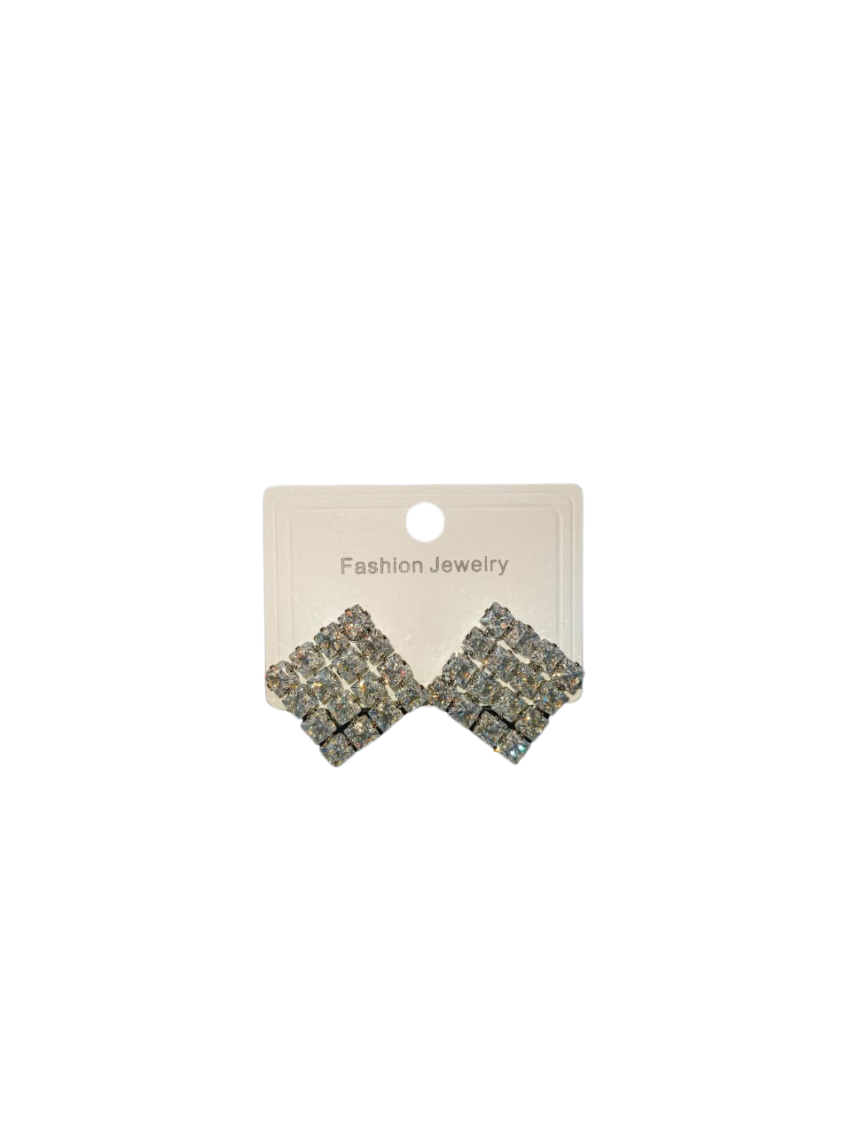 Crystal Grid Square Stud Earrings | Geometric Rhinestone Statement Earrings | Minimalist Modern Bridal Jewelry for Her | Sparkle Geometric Studs