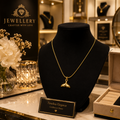 Gold sculptural whale tail pendant necklace on box chain on cream satin – gold mermaid tail charm necklace bridesmaid gift UK UAE Australia