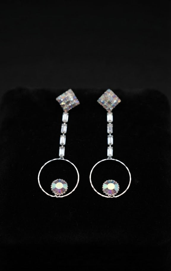 Aurora crystal hoop drop earrings – AureliaBlends chandelier dangle earrings for formal occasions